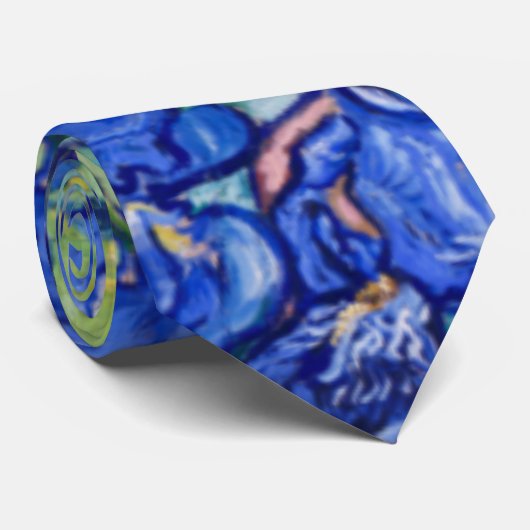Irises Vincent van Gogh Krawatte (Gerollt)