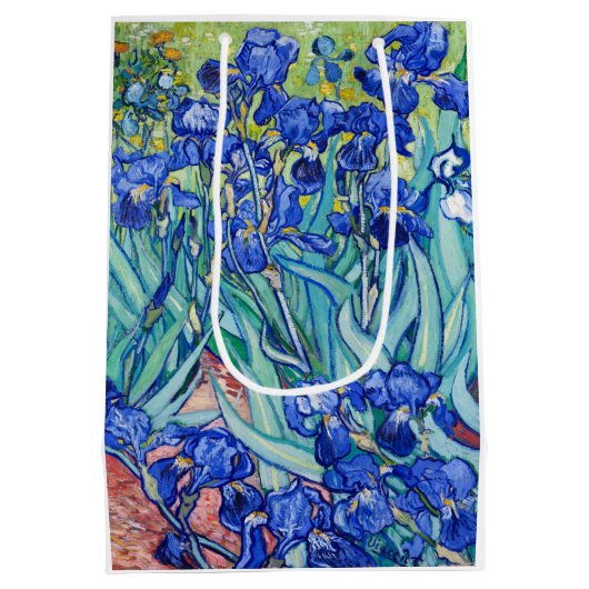 Irises Vincent van Gogh Mittlere Geschenktüte (Rückseite)
