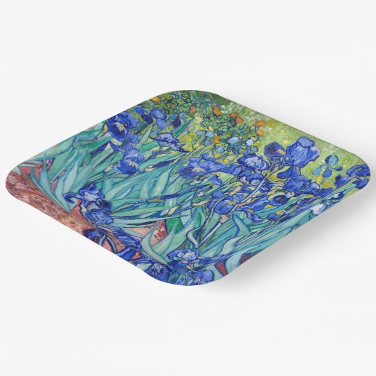 Irises Vincent van Gogh Pappteller (Gewinkelt)