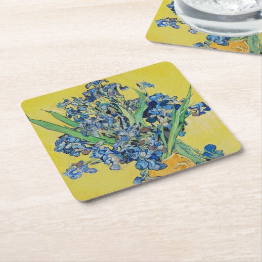Irises Vincent van Gogh Poster Rechteckiger Pappuntersetzer (angewinkelt)