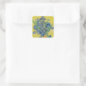 Irises Vincent van Gogh Quadratischer Aufkleber (Tasche)