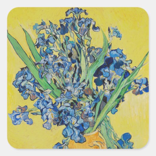 Irises Vincent van Gogh Quadratischer Aufkleber (Vorderseite)