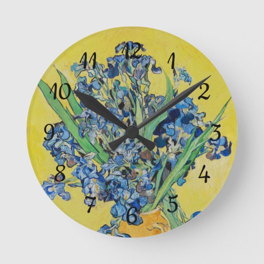 Irises Vincent van Gogh Runde Wanduhr (Vorderseite)