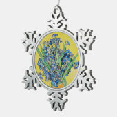 Irises Vincent van Gogh Schneeflocken Zinn-Ornament (Rechts)