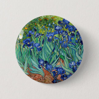 Irises Vincent van Gogh Vintage Malerei Button