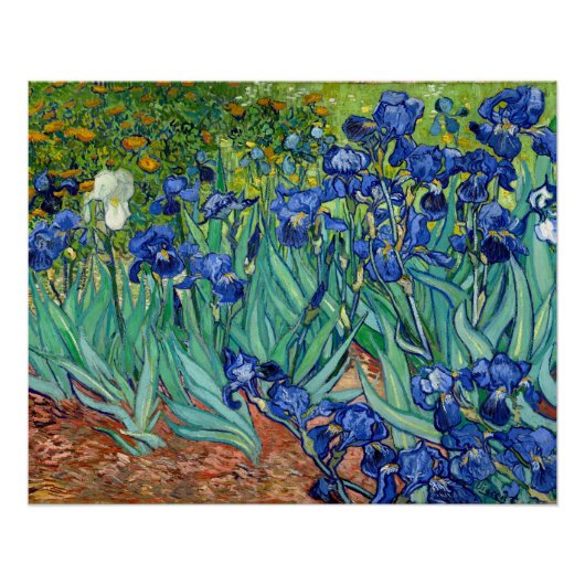 Irises Vincent van Gogh Vintage Malerei Poster (Vorderseite)