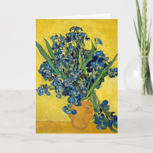 Irises Vintag Van Gogh Floral Painting Karte (Vorderseite)