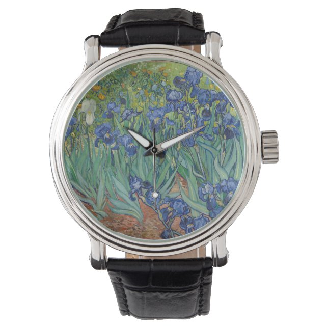 Irises von Vincent Van Gogh Armbanduhr (Vorderseite)