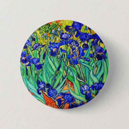 Irises von Vincent Van Gogh Button (Vorderseite)
