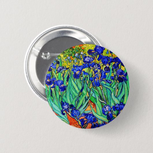 Irises von Vincent Van Gogh Button (Vorne & Hinten)