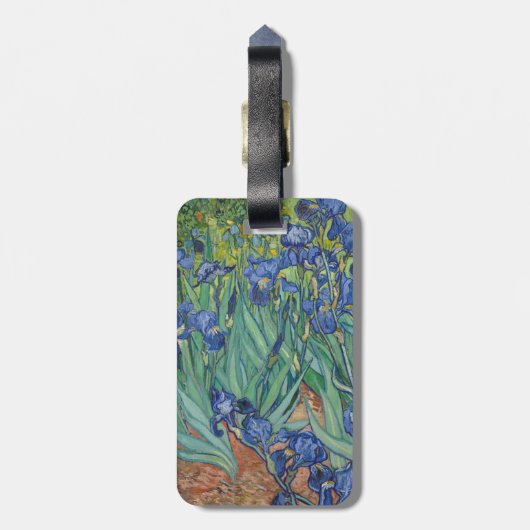 Irises von Vincent Van Gogh Gepäckanhänger (Rückseite vertikal)
