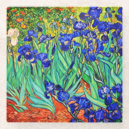 Irises von Vincent Van Gogh Glasuntersetzer (Vorderseite)