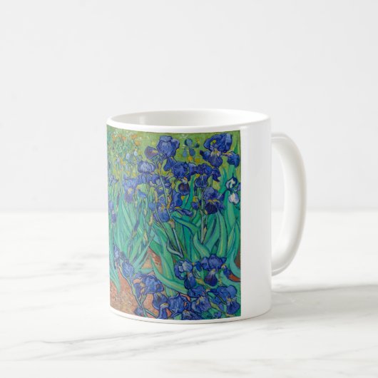 Irises von Vincent Van Gogh Kaffeetasse (VorderseiteRechts)