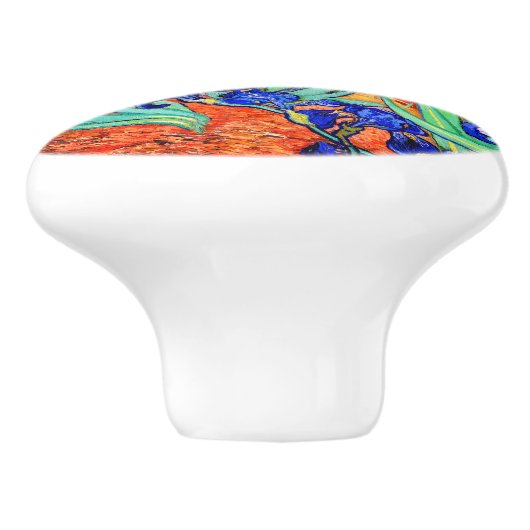 Irises von Vincent Van Gogh Keramikknauf (Seitenansicht)