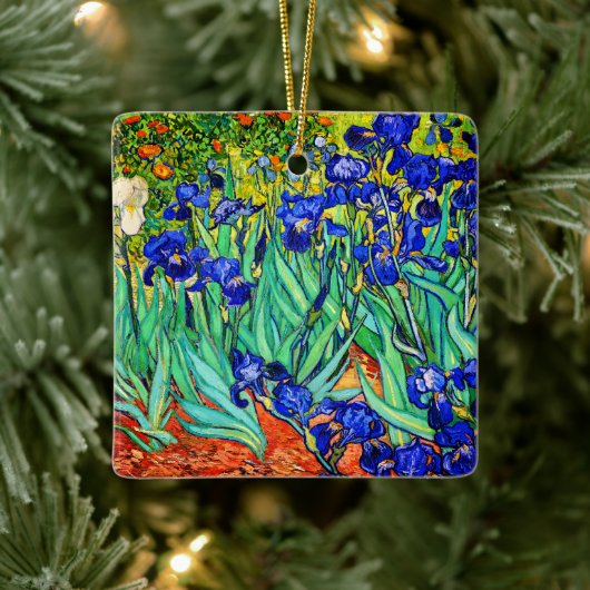 Irises von Vincent Van Gogh Keramikornament (Baum)