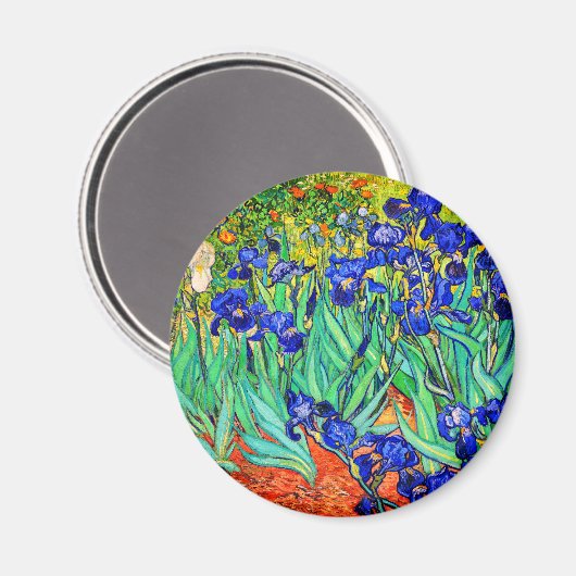 Irises von Vincent Van Gogh Magnet (Vorderseite/Rückseite)