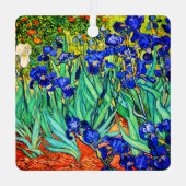 Irises von Vincent Van Gogh Ornament Aus Metall (Vorderseite)