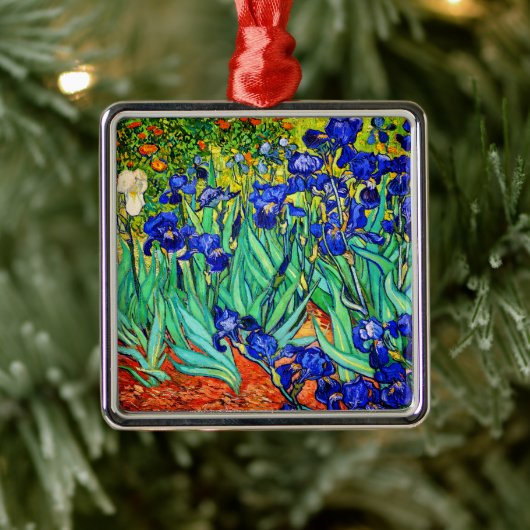 Irises von Vincent Van Gogh Ornament Aus Metall (Baum)