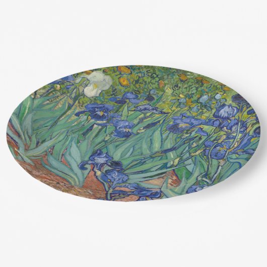 Irises von Vincent Van Gogh Pappteller (Schrägansicht)
