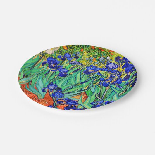 Irises von Vincent Van Gogh Pappteller (Schrägansicht)