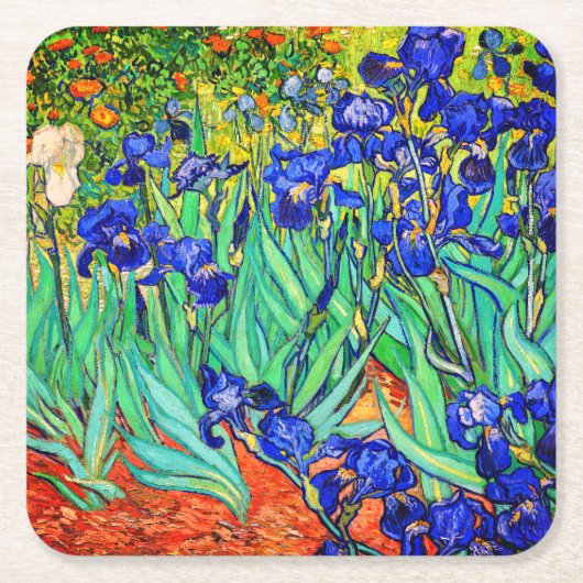 Irises von Vincent Van Gogh Rechteckiger Pappuntersetzer (Vorderseite)