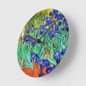Irises von Vincent Van Gogh Runde Wanduhr (Winkel)