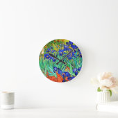 Irises von Vincent Van Gogh Runde Wanduhr (Zuhause)