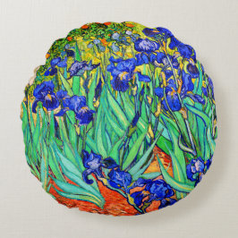 Irises von Vincent Van Gogh Rundes Kissen