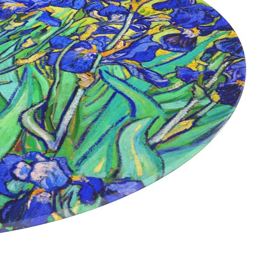 Irises von Vincent Van Gogh Schneidebrett (Ecke)