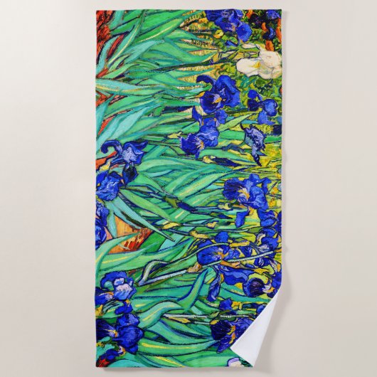 Irises von Vincent Van Gogh Strandtuch (Vorderseite)