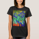 Irises von Vincent Van Gogh T-Shirt<br><div class="desc">Vincent Van Gogh Irises 1889 gemalt ist es eines der Gemälde,  die er in Saint Paul-de-Mausole Asyl in Saint-Rémy-de-Provence in Frankreich erschuf. Es ist ein Ölgemälde. Diese kunstvolle Ölmalerei zeigt ein Feld von Iris-Blume-Pflanze.  Vincent Van Gogh war ein berühmter Künstler. Er war ein niederländischer Postimpressionist.
Dieses Gemälde ist öffentlich.</div>