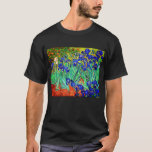 Irises von Vincent Van Gogh T-Shirt<br><div class="desc">Vincent Van Gogh Irises 1889 gemalt ist es eines der Gemälde, die er in Saint Paul-de-Mausole Asyl in Saint-Rémy-de-Provence in Frankreich erschuf. Es ist ein Ölgemälde. Diese kunstvolle Ölmalerei zeigt ein Feld von Iris-Blume-Pflanze. Vincent Van Gogh war ein berühmter Künstler. Er war ein niederländischer Postimpressionist.
Dieses Gemälde ist öffentlich.</div>