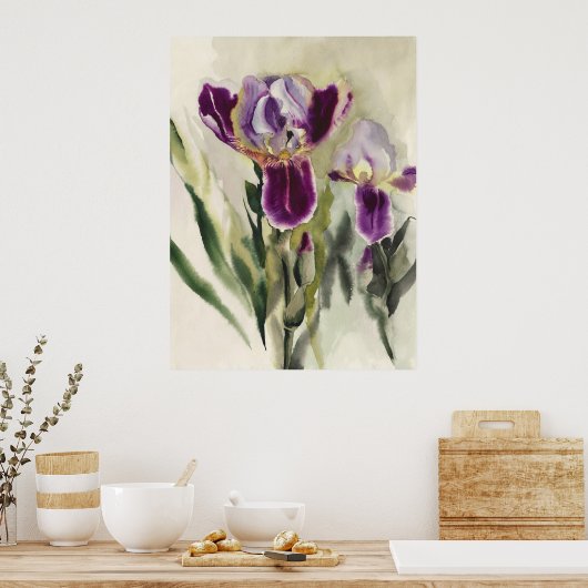 Irisfarbenmalerei Poster (Küche)