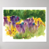 Irisgarten-Wasserfarbdruck - 11 x14 Poster (Vorne)