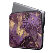 Irisgoldfarben wirbeln: laptopschutzhülle (Vorderseite Links)