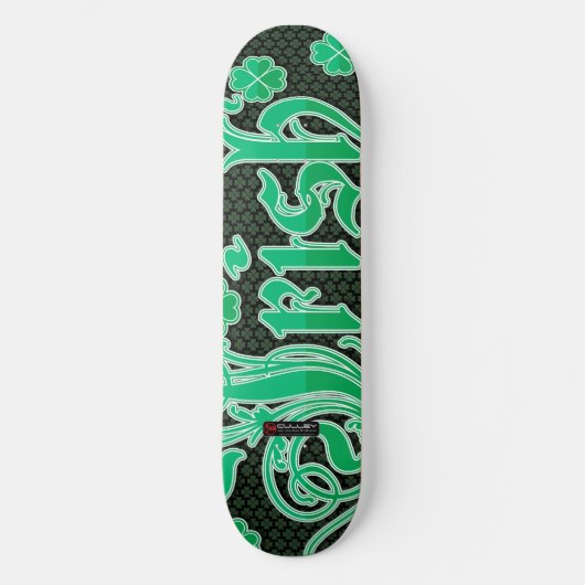 Irish 4-Blatt-Skateboard-Design Skateboard (Vorderseite)