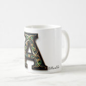 Irish A Monogram Coffee Mug Kaffeetasse (VorderseiteRechts)