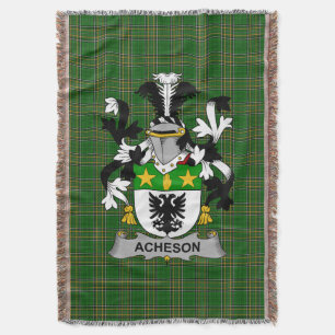 Irish Acheson Coat of Arms Familienwappen Irland Decke