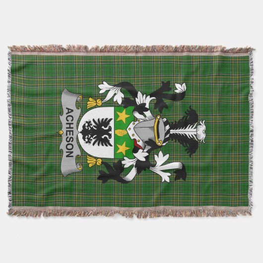 Irish Acheson Coat of Arms Familienwappen Irland Decke (Vorderseite)