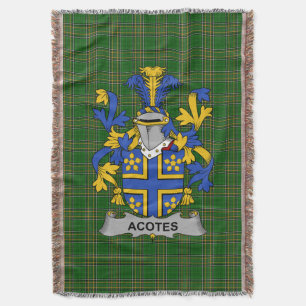 Irish Acotes Coat of Arms Familienwappen Irland Decke