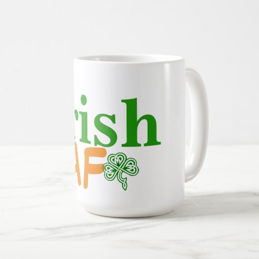 Irish AF Funny Kaffeetasse (VorderseiteRechts)