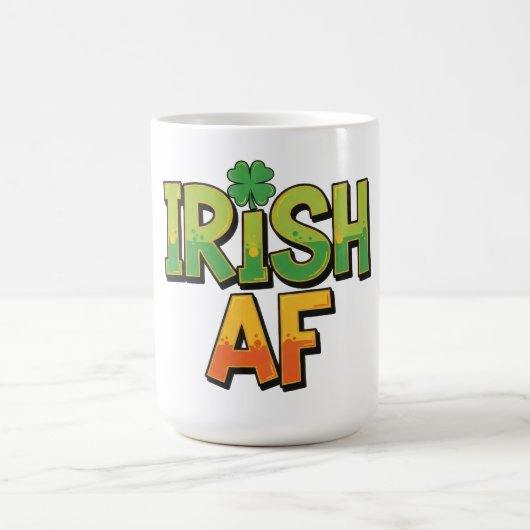 Irish AF St. Patrick's Day Kaffeetasse (Mittel)