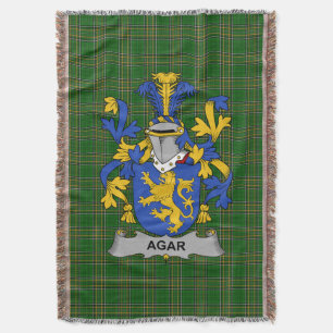 Irish Agar Coat of Arms Familienwappen Irland Decke