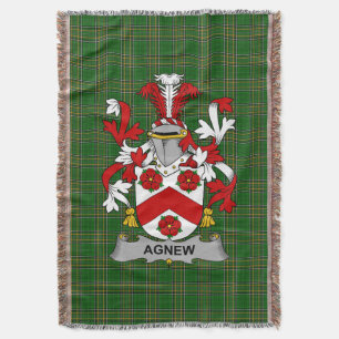 Irish Agnew Coat of Arms Familienwappen Irland Decke