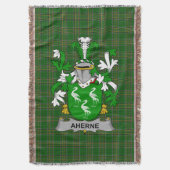 Irish Aherne oder Mulhern Coat of Arms Familienwap Decke (Vorderseite Vertikal)