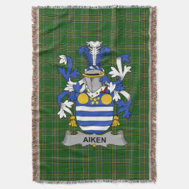 Irish Aiken Coat of Arms Familienwappen Irland Decke