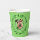 Irish Airedale Terrier Pappbecher (Vorderseite)