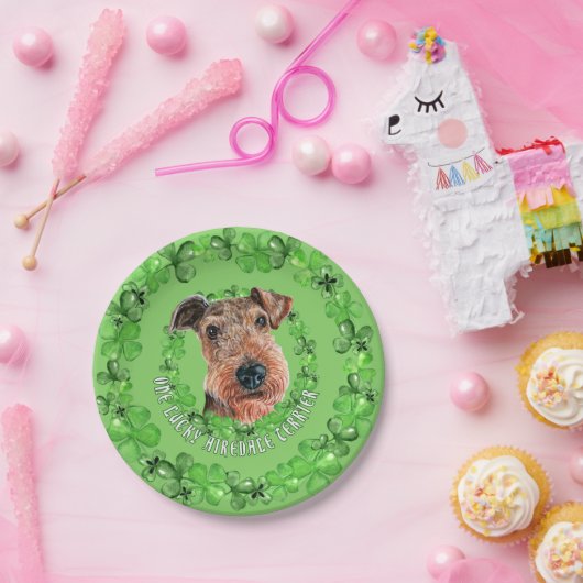Irish Airedale Terrier Pappteller (Party)