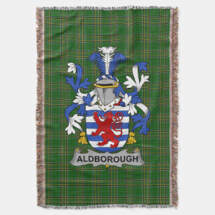 Irish Aldborough Coat of Arms Familienwappen Irlan Decke