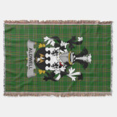 Irish Aldwell Coat of Arms Familienwappen Irland Decke (Vorderseite)